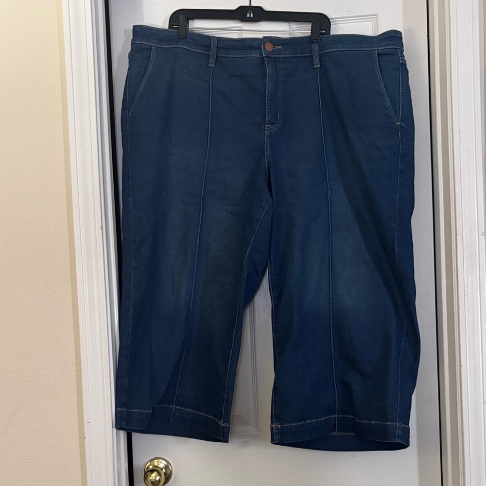 Lane Bryant Dark Blue Denim Gaucho/Crop